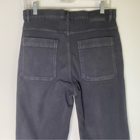 Everlane Organic Cotton Straight Leg High Waisted Pants Black Size 6 - Picture 8 of 11